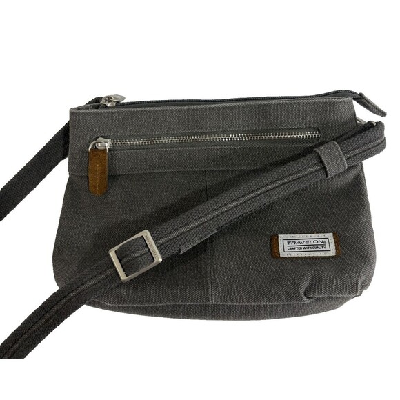 Travelon Handbags - Travelon Anti-Theft Heritage Crossbody Bag Gray RFID Slash-Resistant Purse